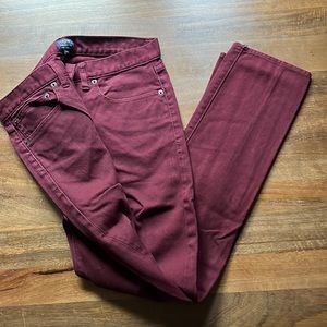 Mens J Crew - 31x32 burgundy pants, DRIGGS style
